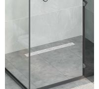 vidaXL Scarico doccia design a linea con sifone a 360° Argento 70 cm