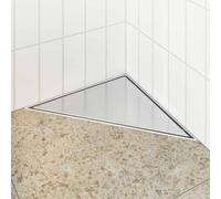 vidaXL Scarico Doccia Triangolare 2 in 1 Argento 25 x 25 cm