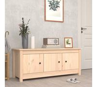 vidaXL Scarpiera 110x38x45,5 cm in Legno Massello di Pino