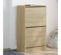 vidaXL Scarpiera 2 Cassetti Ribaltabili Rovere Sonoma 60x42x108 cm