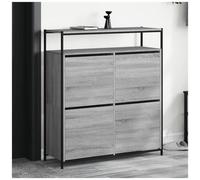 Scarpiera 4 cassetti ribaltabili grigio sonoma 100x34x112 cm