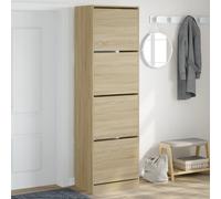 vidaXL Scarpiera 4 Cassetti Ribaltabili Rovere Sonoma 60x42x204 cm