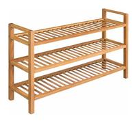 VIDAXL - Scarpiera A 3 Ripiani Legno Massello Di Rovere 100x27x59,5 Cm