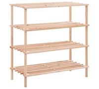 vidaXL Scarpiera a 4 Livelli Mobile Organizzatore Porta Scarpe Armadio per Scarpe Scaffale Soggiorno Arredamento Interno Legno di Abete