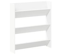 vidaXL Scarpiera a Muro Bianca 80x18x90 cm in Legno Multistrato