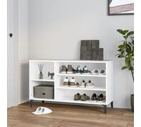 vidaXL Scarpiera Bianca 102x36x60 cm in Legno Multistrato