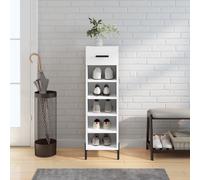 vidaXL Scarpiera Bianca 30x35x105 cm in Legno Multistrato