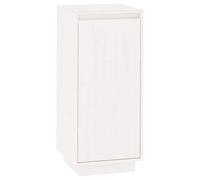 vidaXL Scarpiera Bianca 35x35x80 cm in Legno Massello di Pino