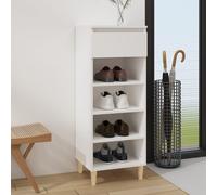 vidaXL Scarpiera Bianca 40x36x105 cm in Legno Multistrato