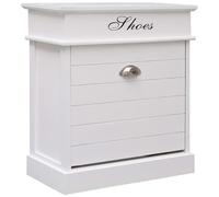 VIDAXL - Scarpiera Bianca 50x28x58 Cm In Legno Di Paulownia
