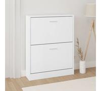 vidaXL Scarpiera Bianca 59x17x81 cm in Legno Multistrato