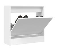 vidaXL Scarpiera Bianca 60x21x57 cm in Legno Multistrato