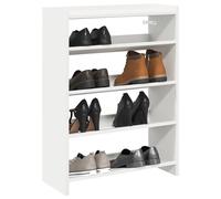 vidaXL Scarpiera Bianca 60x25x81 cm in Legno Multistrato