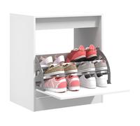 vidaXL Scarpiera Bianca 60x42x69 cm in Legno Multistrato