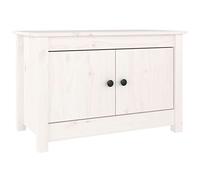 vidaXL Scarpiera Bianca 70x38x45,5 cm in Legno Massello di Pino