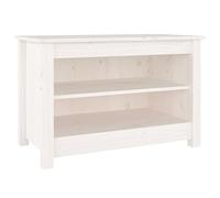vidaXL Scarpiera Bianca 70x38x45,5 cm in Legno Massello di Pino