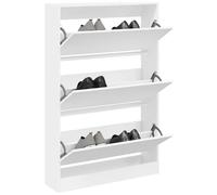 AX Scarpiera Cassetti 80x21x125.5cm Organizer Ordine Bianco Scarpe Casa + 839924
