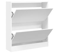 vidaXL Scarpiera Bianca 80x21x87,5 cm in Legno Multistrato