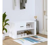 vidaXL Scarpiera Bianca 80x35x45 cm in Legno Multistrato