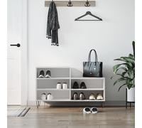 vidaXL Scarpiera Bianco Lucido 102x36x60 cm in Legno Multistrato
