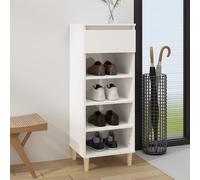 vidaXL Scarpiera Bianco Lucido 40x36x105 cm in Legno Multistrato