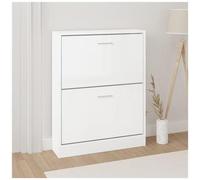 vidaXL Scarpiera Bianco Lucido 59x17x81 cm in Legno Multistrato