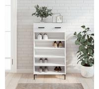 vidaXL Scarpiera Bianco Lucido 60x35x105 cm in Legno Multistrato