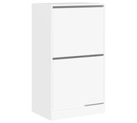 vidaXL Scarpiera con 2 Cassetti Ribaltabili Bianca 60x42x108 cm