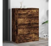 vidaXL Scarpiera con 2 Cassetti Ribaltabili Rovere Fumo 80x42x108 cm