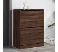 vidaXL Scarpiera con 2 Cassetti Ribaltabili Rovere Marrone 80x42x108cm