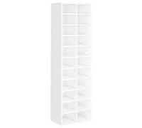 vidaXL Scarpiera con 22 Scoparti Alta Organizzatore Scaffali Espositore Mobile Stoccaggio Scarpe Portascarpe Bianco Lucido in Truciolato