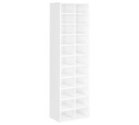 vidaXL Scarpiera con 22 Scoparti Alta Organizzatore Scaffali Espositore Mobile Stoccaggio Scarpe Portascarpe Bianco Lucido in Truciolato