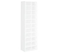 vidaXL Scarpiera Bianca 54x34x183 cm in Legno Multistrato