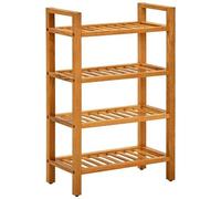 VIDAXL - Scarpiera Con 4 Ripiani 50x27x80 Cm In Legno Massello Di Rovere