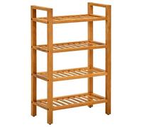 vidaXL Scarpiera con 4 Ripiani 50x27x80 cm in Legno Massello di Rovere