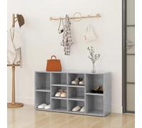 vidaXL Scarpiera con Panchina Grigio Cemento 103x30x54,5cm Multistrato