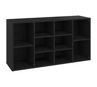 vidaXL Scarpiera con Panchina Nera 103x30x54,5 cm Legno Multistrato