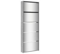 vidaXL Scarpiera con Specchio a 5 Livelli Grigio Sonoma 63x17x169,5 cm
