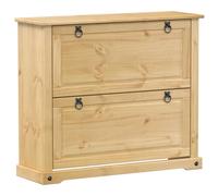 vidaXL Scarpiera Corona 99x32x85 cm in Legno Massello di Pino, mobile per scarpe, mensola per scarpe, porta scarpe, armadio per scarpe