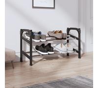 vidaXL Scarpiera Estensibile a 2 Ripiani 119x24x37 cm
