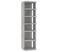 vidaXL Scarpiera Grigio Cemento 27,5x27x102 cm in Legno Multistrato