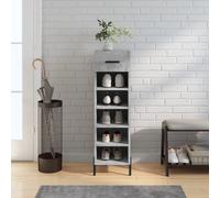 vidaXL Scarpiera Grigio Cemento 30x35x105 cm in Legno Multistrato