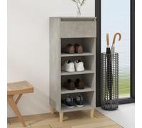 vidaXL Scarpiera Grigio Cemento 40x36x105 cm in Legno Multistrato