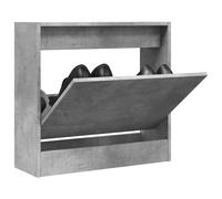 vidaXL Scarpiera Grigio Cemento 60x21x57 cm in Legno Multistrato