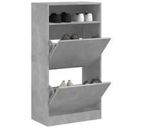 vidaXL Scarpiera Grigio Cemento 60x34x116 cm in Legno Multistrato