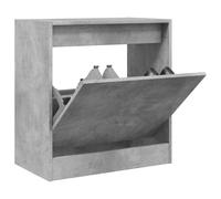 vidaXL Scarpiera Grigio Cemento 60x34x63,5 cm in Legno Multistrato