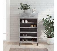 AX Scarpiera 5Scomparti 60x35x105cm Arredamento Grigio Cemento Ordine New 829616