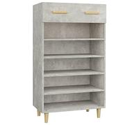 vidaXL Scarpiera Grigio cemento 60x35x105 cm in legno multistrato
