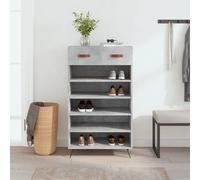 AX Scarpiera 5Scomparti Cassetti 60x35x105cm Arredo Grigio Elegante Nuovo 829584