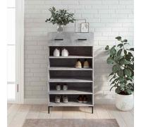 AX Scarpiera 5Scomparti 60x35x105cm Arredamento Grigio Cemento Ordine New 829616